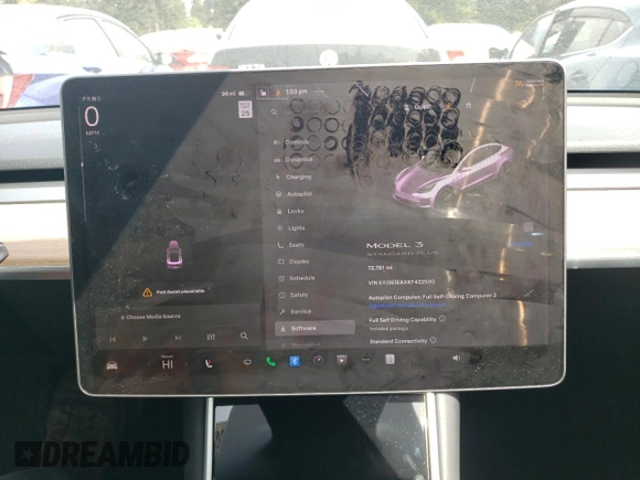 2019 Tesla Model 3 Mid Range z VIN 5YJ3E1EAXKF422500, wystawiony jako Copart lot #56065665 z przebiegiem 72 781 mil mil oraz Szkoda całkowita • Salvage title. Historia ofert i sprzedaży dostępna na DreamBid. Obrazek 9.