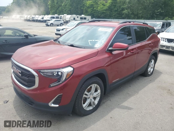 2021 GMC Terrain SLE with VIN 3GKALMEV9ML317196, listed as a Copart auction lot 59150915 with 84,614 mi miles and Salvage title. Bid and sale history available at DreamBid. Image 1.