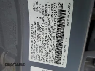 2024 Honda Civic Si with VIN 2HGFE1E57RH473667, listed as a Copart auction lot 53494905 with 12,576 mi miles and Salvage title. Bid and sale history available at DreamBid. Image 12.