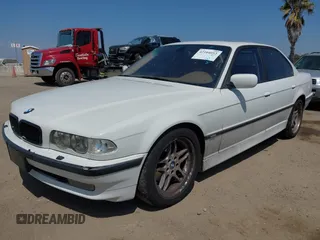 2001 BMW 7 Series 740iA with VIN WBAGG83451DN86421, listed as a IAAI auction lot 42104053 with 241,586 mi miles. Bid and sale history available at carsss.com. Image 2.