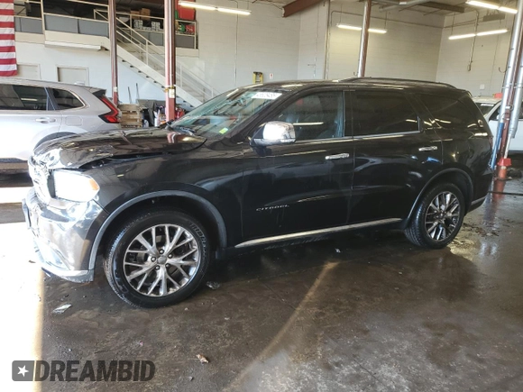 2014 Dodge Durango Citadel with VIN 1C4RDJEG6EC337284, listed as a Copart auction lot 46828485 with 133,812 mi miles and Salvage Title. Bid and sale history available at DreamBid. Image 1.
