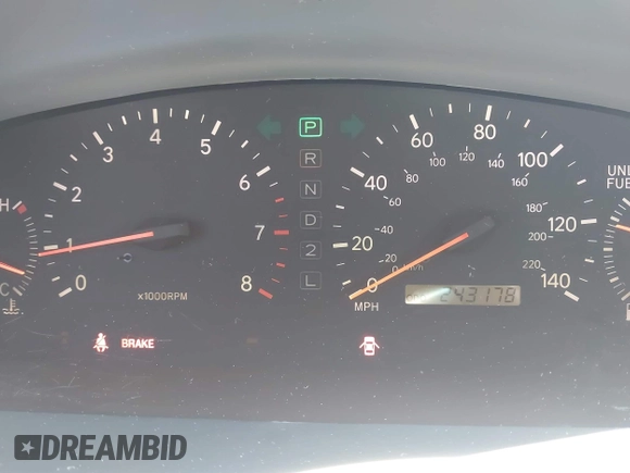 1998 Lexus ES 300 with VIN JT8BF28G3W5031533, listed as a IAAI auction lot 42132801 with 243,178 mi miles and . Bid and sale history available at DreamBid. Image 7.