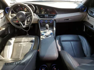 2019 Alfa Romeo Giulia Ti Sport with VIN ZARFANBN8K7608491, listed as a Copart auction lot 76280034 with 46,453 mi miles and Salvage Title. Bid and sale history available at carsss.com. Image 8.