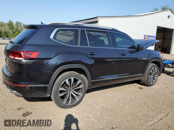 2021 Volkswagen Atlas SEL Premium R-Line with VIN 1V2FR2CA0MC513705, listed as a Copart auction lot 68986924 with 52,133 mi miles and Salvage title. Bid and sale history available at DreamBid. Image 3.