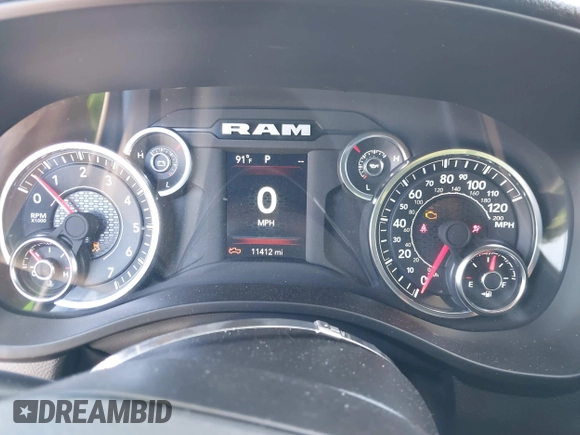 2024 Ram 1500 Tradesman with VIN 1C6SRECG5RN205714, listed as a IAAI auction lot 42085708 with 11,412 mi miles and . Bid and sale history available at DreamBid. Image 7.