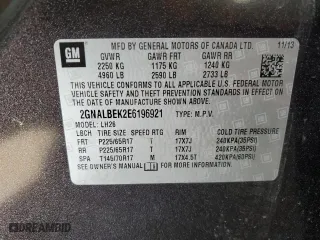 2014 Chevrolet Equinox LT with VIN 2GNALBEK2E6196921, listed as a Copart auction lot 49229595 with 179,231 mi miles and Salvage Title. Bid and sale history available at carsss.com. Image 13.