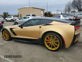 2017 Chevrolet Corvette Grand Sport 1LT with VIN 1G1YW2D79H5105602, listed as a Copart auction lot 42598795 with 34,380 mi miles and Salvage Title. Bid and sale history available at carsss.com. Image 2.