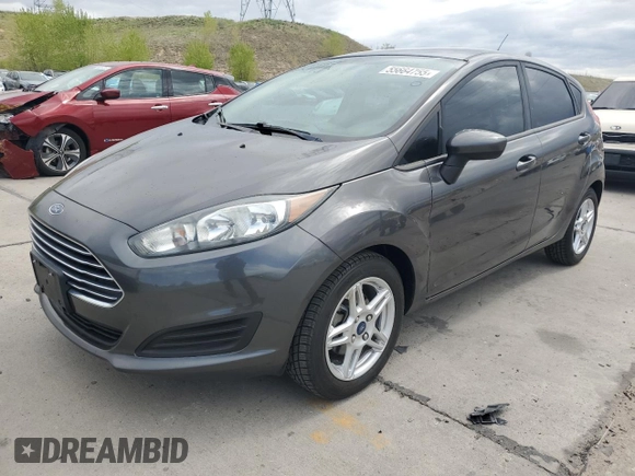 2019 Ford Fiesta SE with VIN 3FADP4EJ5KM118332, listed as a Copart auction lot 55664755 with 51,877 mi miles and Clean Title. Bid and sale history available at DreamBid. Image 1.