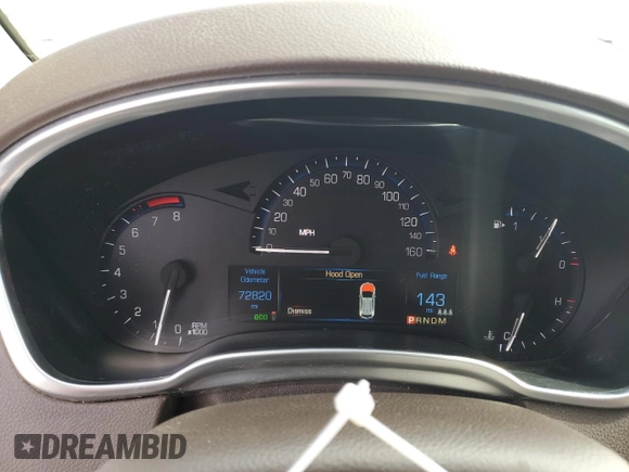 2016 Cadillac SRX Performance Collection with VIN 3GYFNCE35GS575045, listed as a Copart auction lot 57073055 with 72,820 mi miles and Salvage title. Bid and sale history available at DreamBid. Image 9.