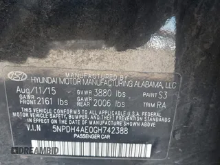 2016 Hyundai Elantra SE z VIN 5NPDH4AE0GH742388, wystawiony jako IAAI lot #41590689 z przebiegiem 114 428 mil mil oraz . Historia ofert i sprzedaży dostępna na DreamBid. Obrazek 9.