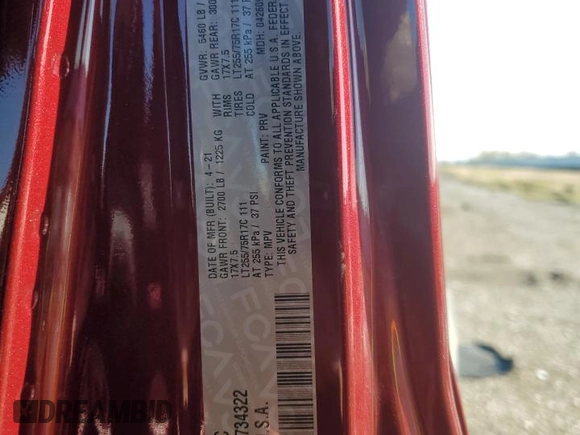 2021 Jeep Wrangler Unlimited Sport Altitude with VIN 1C4HJXDG4MW734322, listed as a Copart auction lot 41670625 with 45,963 mi miles and Salvage title. Bid and sale history available at DreamBid. Image 14.