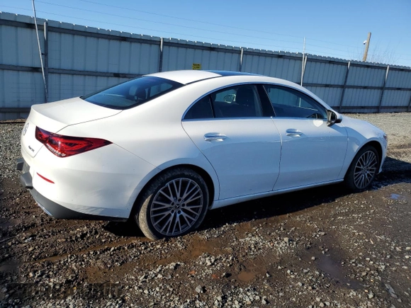 2021 Mercedes-Benz CLA with VIN W1K5J4HBXMN199220, listed as a Copart auction lot 86673214 with 29,801 mi miles and Salvage Title. Bid and sale history available at carsss.com. Image 3.