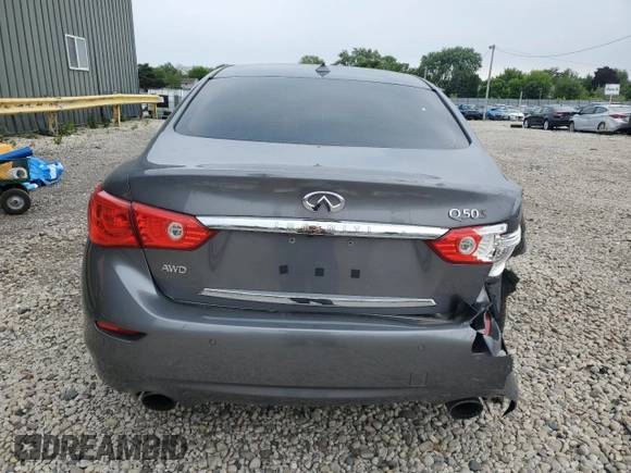 2017 Infiniti Q50 Red Sport 400 with VIN JN1FV7ARXHM870766, listed as a Copart auction lot 59943005 with 90,672 mi miles and Non repairable. Bid and sale history available at DreamBid. Image 6.