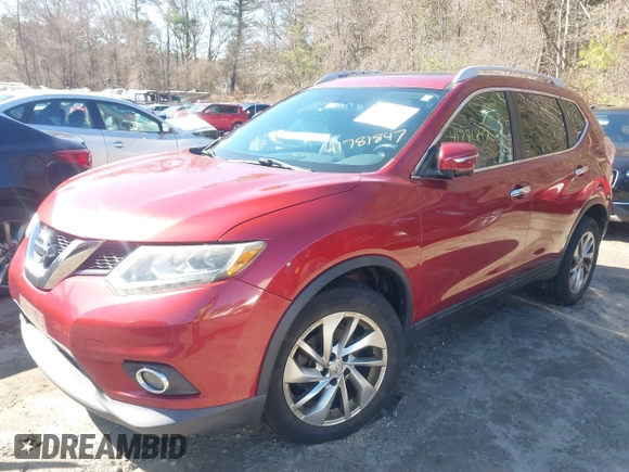 2014 Nissan Rogue S with VIN 5N1AT2MV0EC757544, listed as a IAAI auction lot 41781847 with 1 mi miles. Bid and sale history available at carsss.com. Image 2.