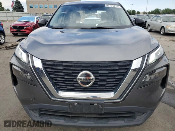 2021 Nissan Rogue S with VIN JN8AT3AB1MW222759, listed as a Copart auction lot 61194215 with 57,950 mi miles and Salvage title. Bid and sale history available at DreamBid. Image 5.