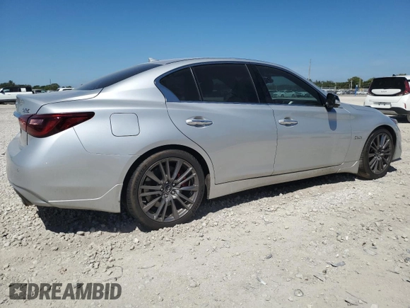 2019 Infiniti Q50 RED SPORT 400 with VIN JN1FV7AP5KM760097, listed as a Copart auction lot 49042405 with 21,056 mi miles and Non Repairable. Bid and sale history available at carsss.com. Image 3.