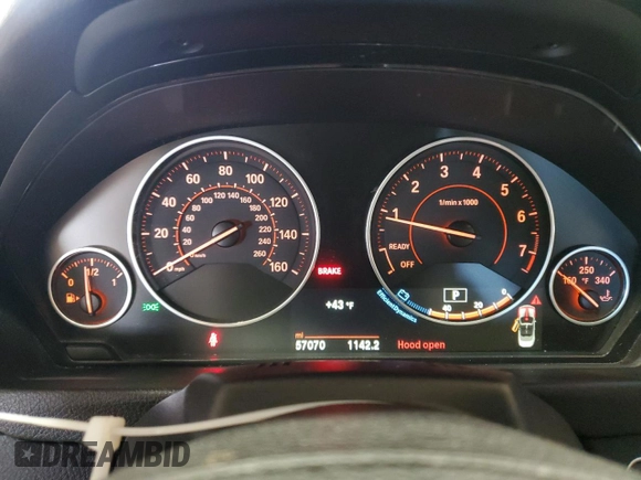 2016 BMW 4 Series 435i with VIN WBA3T3C54G5A42195, listed as a Copart auction lot 85067364 with 57,070 mi miles and Salvage title. Bid and sale history available at DreamBid. Image 9.