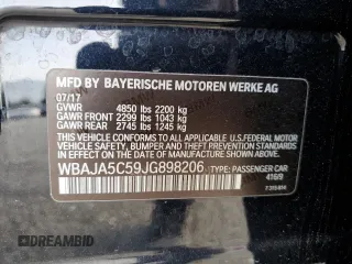 2018 BMW 5 Series 530i with VIN WBAJA5C59JG898206, listed as a Copart auction lot 43661015 with 75,243 mi miles and Salvage Title. Bid and sale history available at carsss.com. Image 15.