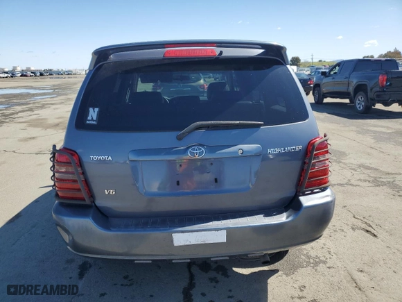 2002 Toyota Highlander with VIN JTEGF21A320034111, listed as a Copart auction lot 49541825 with 292,201 mi miles and Clean Title. Bid and sale history available at carsss.com. Image 6.