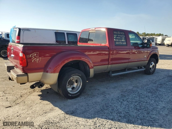 2014 Ford Super Duty F-350 DRW XLT with VIN 1FT8W3DT4EEA32435, listed as a Copart auction lot 42681355 with 88,719 mi miles and Salvage Title. Bid and sale history available at carsss.com. Image 3.