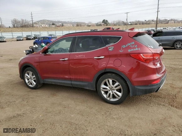 2013 Hyundai Santa Fe 2.0T Sport with VIN 5XYZUDLA0DG035077, listed as a Copart auction lot 45754335 with 124,952 mi miles and Salvage Title. Bid and sale history available at carsss.com. Image 2.