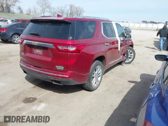 2018 Chevrolet Traverse High Country with VIN 1GNEVKKW0JJ106147, listed as a IAAI auction lot 41995736 with 95,512 mi miles. Bid and sale history available at carsss.com. Image 4.