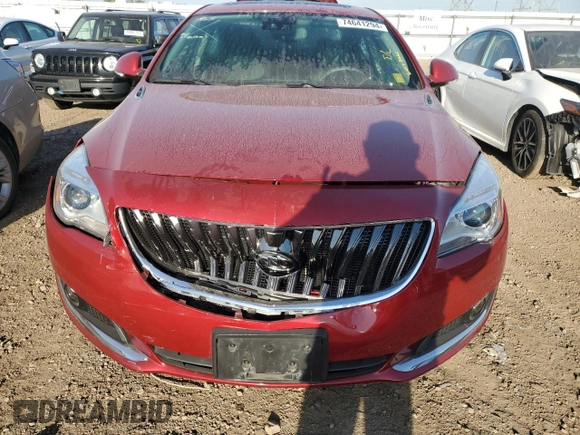 2015 Buick Regal Premium II with VIN 2G4GR5GX9F9129644, listed as a Copart auction lot 74641294 with 49,635 mi miles and Salvage Title. Bid and sale history available at carsss.com. Image 5.