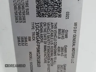 2021 Chevrolet Express Cargo z VIN 1GCWGAFP5M1251810, wystawiony jako Copart lot #43169785 z przebiegiem 57 200 mil mil oraz Szkoda całkowita • Salvage title. Historia ofert i sprzedaży dostępna na DreamBid. Obrazek 15.