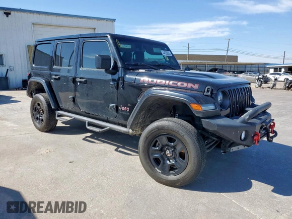 2021 Jeep Wrangler Unlimited Rubicon with VIN 1C4JJXFM9MW565029, listed as a Copart auction lot 44030695 with 76,510 mi miles and Salvage Title. Bid and sale history available at carsss.com. Image 4.