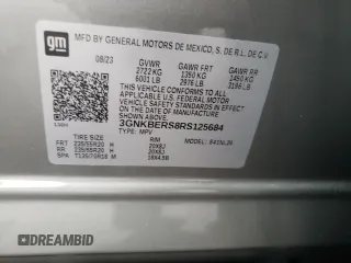 2024 Chevrolet Blazer RS with VIN 3GNKBERS8RS125684, listed as a Copart auction lot 79490124 with 3,833 mi miles and Salvage Title. Bid and sale history available at carsss.com. Image 13.