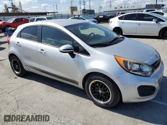 2012 Kia Rio LX with VIN KNADM5A37C6092993, listed as a Copart auction lot 48458034 with 108,314 mi miles and Salvage Title. Bid and sale history available at DreamBid. Image 4.