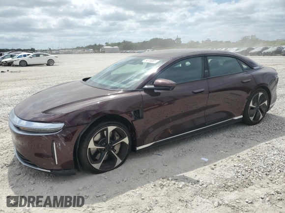 2023 Lucid Air Touring z VIN 50EA1TEA0PA003548, wystawiony jako Copart lot #54116365 z przebiegiem 25 535 mil mil oraz Szkody całkowita. Historia ofert i sprzedaży dostępna na DreamBid. Obrazek 1.