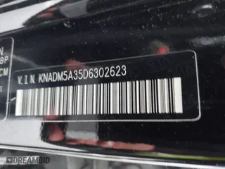 2013 Kia Rio LX with VIN KNADM5A35D6302623, listed as a IAAI auction lot 41626083 with 114,132 mi miles. Bid and sale history available at carsss.com. Image 9.