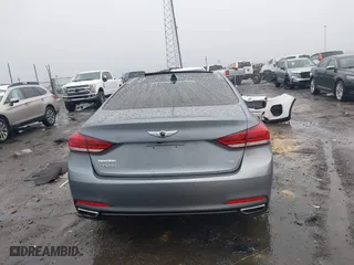 2015 Hyundai Genesis 3.8L with VIN KMHGN4JEXFU018603, listed as a IAAI auction lot 41717349 with 1 mi miles. Bid and sale history available at carsss.com. Image 16.