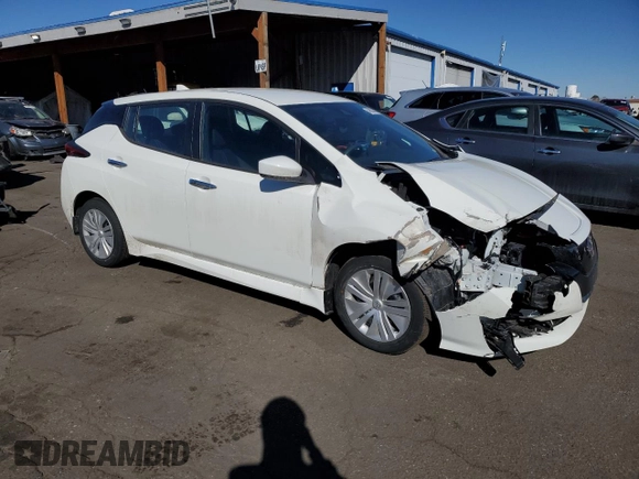 2025 Nissan LEAF S with VIN 1N4AZ1BV0SC557877, listed as a Copart auction lot 46803635 with 5,304 mi miles and Salvage Title. Bid and sale history available at carsss.com. Image 4.