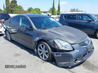 2008 Nissan Maxima SE with VIN 1N4BA41EX8C821520, listed as a IAAI auction lot 42395712 with 99,785 mi miles and . Bid and sale history available at DreamBid. Image 1.
