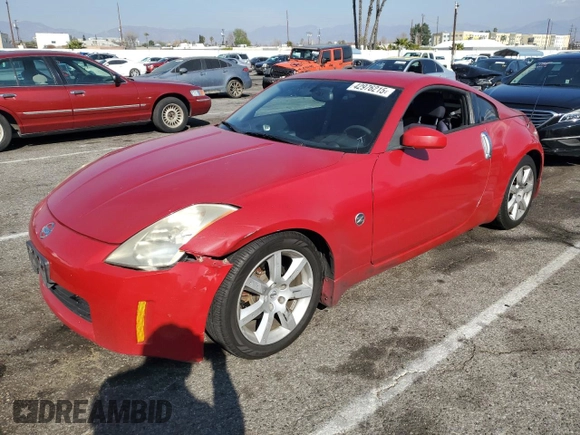 2004 Nissan 350Z Enthusiast with VIN JN1AZ34D24M103270, listed as a Copart auction lot 42976215 with 201,915 mi miles and Salvage Title. Bid and sale history available at DreamBid. Image 1.