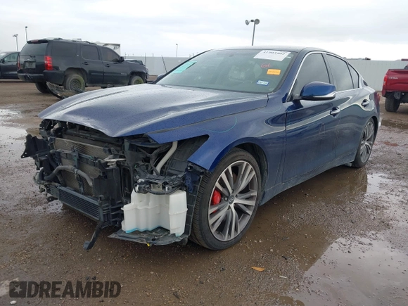 2018 Infiniti Q50 3.0t LUXE with VIN JN1EV7AP6JM360589, listed as a IAAI auction lot 41903402 with 69,371 mi miles. Bid and sale history available at carsss.com. Image 18.