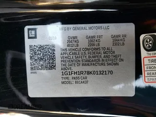 2019 Chevrolet Camaro 2SS with VIN 1G1FH1R78K0132170, listed as a Copart auction lot 72688402 with 56,379 mi miles. Bid and sale history available at carsss.com. Image 14.