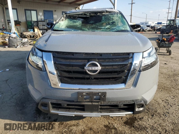 2023 Nissan Pathfinder Platinum with VIN 5N1DR3DG7PC200653, listed as a Copart auction lot 43285105 with 17,007 mi miles and Salvage title. Bid and sale history available at DreamBid. Image 5.