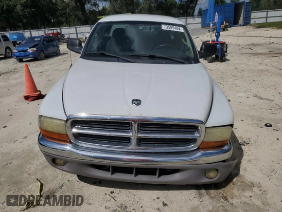 2003 Dodge Dakota SLT with VIN 1D7HL42XX3S333865, listed as a Copart auction lot 73509404 with 123,515 mi miles and Salvage Title. Bid and sale history available at carsss.com. Image 5.
