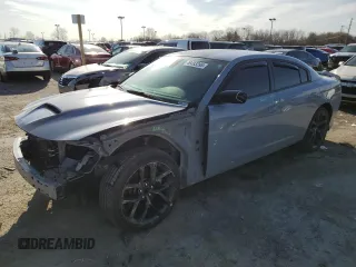 2021 Dodge Charger R/T with VIN 2C3CDXCT4MH588636, listed as a Copart auction lot 49493295 with 48,909 mi miles and Salvage Title. Bid and sale history available at DreamBid. Image 1.
