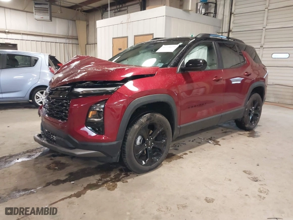 2025 Chevrolet Equinox FWD LT with VIN 3GNAXHEG8SL103975, listed as a IAAI auction lot 41558699 with 10,522 mi miles. Bid and sale history available at carsss.com. Image 2.