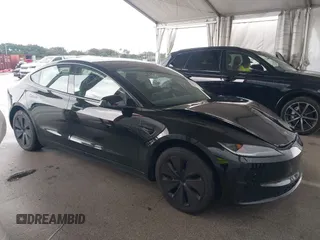 2024 Tesla Model 3 with VIN 5YJ3E1EA6RF731312, listed as a IAAI auction lot 41987407 with 5,025 mi miles and . Bid and sale history available at DreamBid. Image 1.
