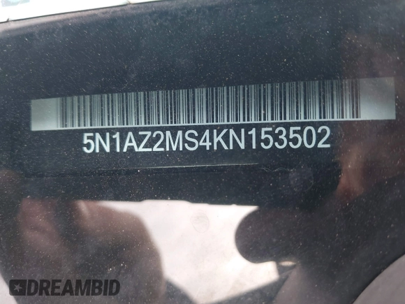 2019 Nissan Murano SL z VIN 5N1AZ2MS4KN153502, wystawiony jako IAAI lot #41827759 z przebiegiem 88 792 mil mil oraz . Historia ofert i sprzedaży dostępna na DreamBid. Obrazek 9.