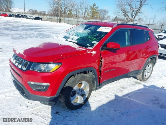 2018 Jeep Compass Latitude with VIN 3C4NJCBB7JT495367, listed as a IAAI auction lot 41590982 with 50,420 mi miles. Bid and sale history available at carsss.com. Image 2.