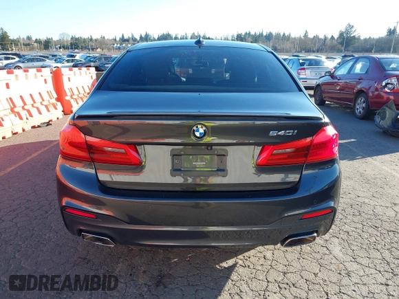 2018 BMW 5 Series 540i with VIN WBAJE5C58JG918692, listed as a IAAI auction lot 41665415 with 61,261 mi miles and . Bid and sale history available at carsss.com. Image 17.