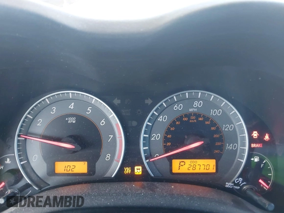 2010 Toyota Corolla with VIN 1NXBU4EE8AZ242646, listed as a IAAI auction lot 42624288 with 287,701 mi miles and . Bid and sale history available at DreamBid. Image 7.