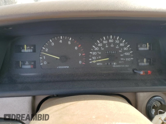 1995 Toyota T100 DX with VIN JT4VD12E2S0002571, listed as a Copart auction lot 89274925 with 257,083 mi miles and Salvage Title. Bid and sale history available at DreamBid. Image 9.