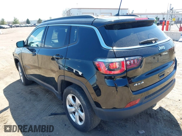 2018 Jeep Compass Latitude with VIN 3C4NJDBB6JT101024, listed as a IAAI auction lot 42061228 with 48,771 mi miles. Bid and sale history available at carsss.com. Image 3.